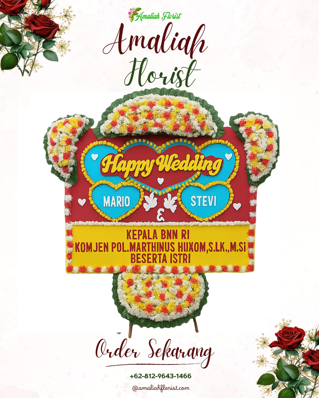 Papan Bunga Pernikahan Mauk